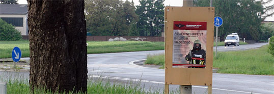 Und immer schön weitersagen: Am 26. Juni ist Feuerwehrfest in Libur!